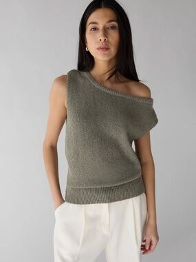 Oak + Fort relaxed off the shoulder sweater